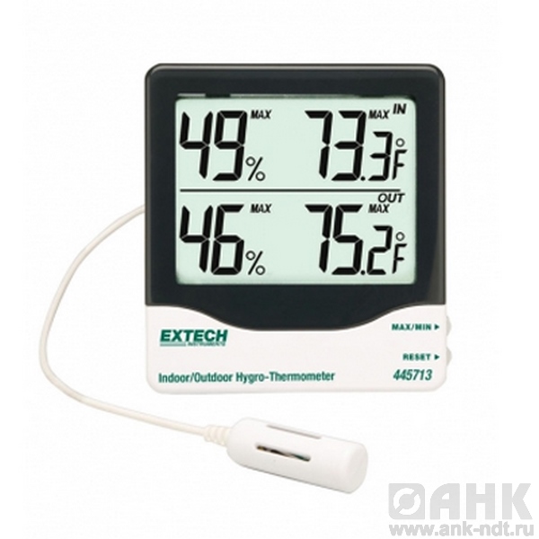 Гигротермометр Extech 445713 с большим ЖК-дисплеем