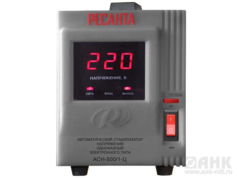 ACH-500/1-Ц ОДНОФАЗНЫЙ СТАБИЛИЗАТОР ЭЛЕКТРОННОГО ТИПА С ЦИФРОВЫМ ДИСПЛЕЕМ