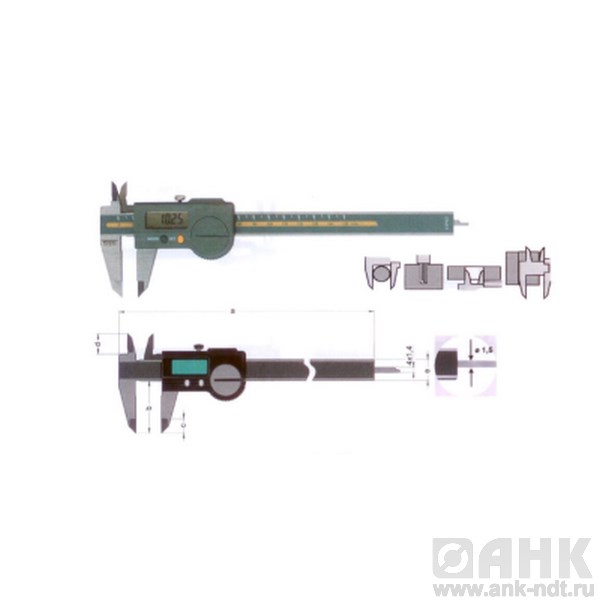 Штангенциркуль Vogel цифровой с водопылезащитой IP65