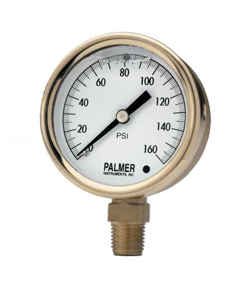 Манометр PALMER Brass Plated Case 25BB